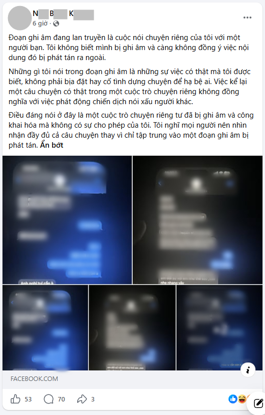 Tài khoản giả mạo N.B.K. lên tiếng