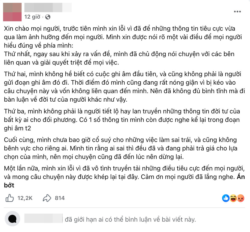 N.B.K đăng tải bài viết trên trang fanpage có gần 1 triệu người theo dõi