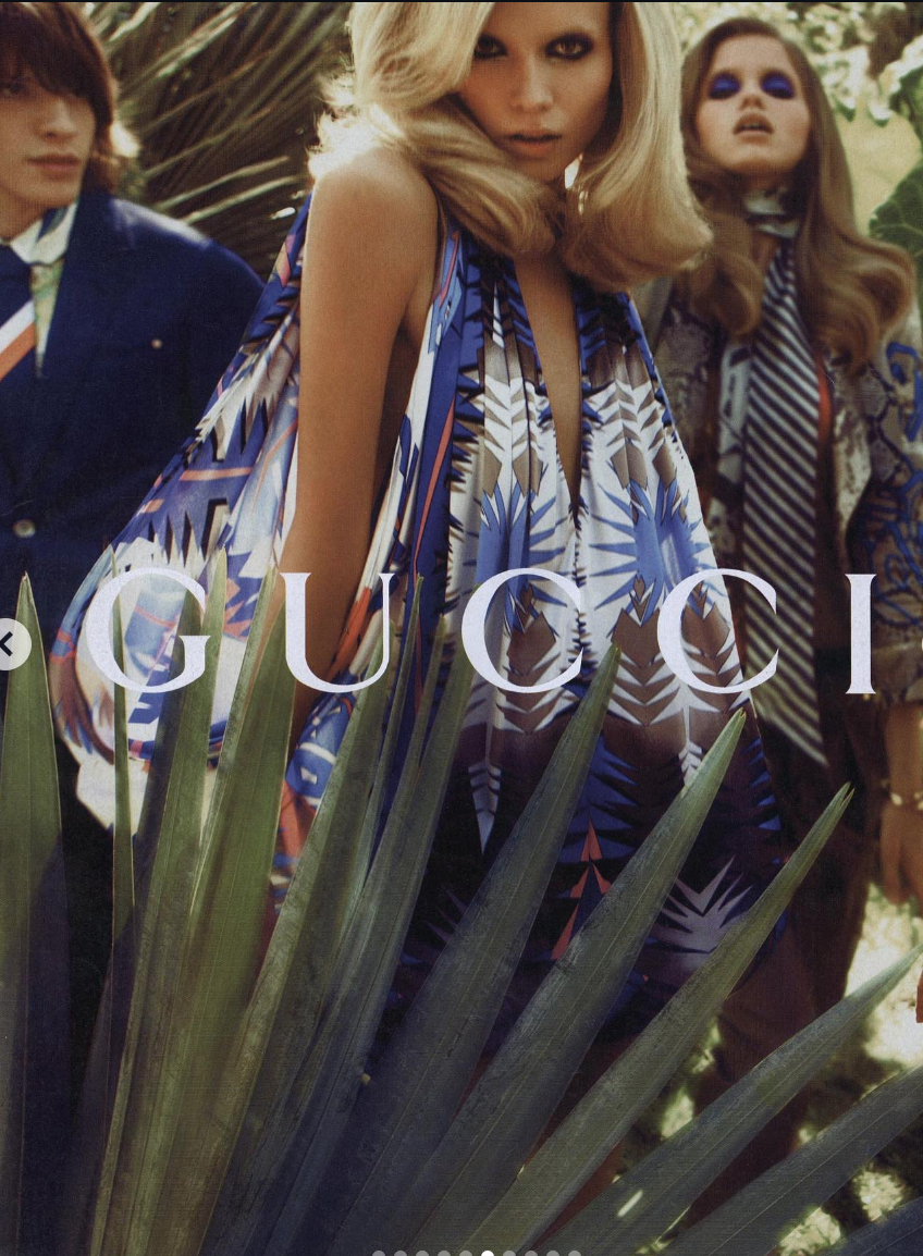 Cô liên tục xuất hiện trong các chiến dịch quảng cáo, lookbook và những show diễn quan trọng của Gucci, trở thành một trong những nàng thơ được nhà mốt Ý trọng dụng nhất thời kỳ đó.