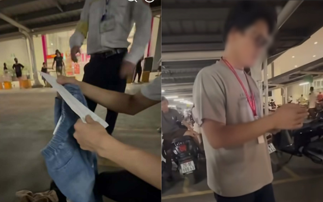 Người phụ nữ quay lại sự việc và chia sẻ lên mạng xã hội (Ảnh cắt clip)