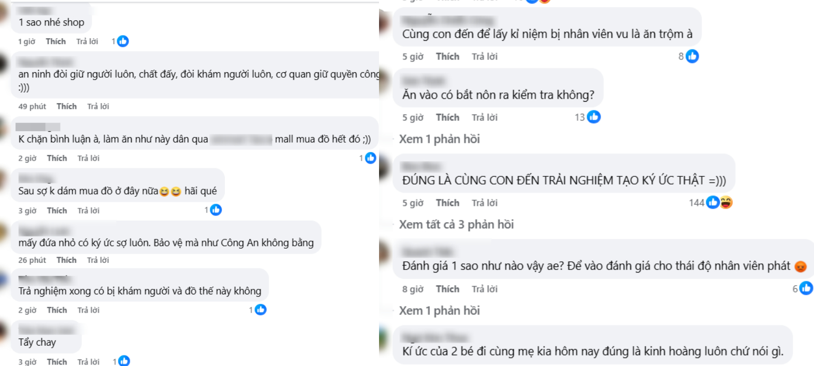 Cư dân mạng để lại loạt biểu cảm phẫn nộ cũng như bày tỏ bức xúc trước thái độ của nhân viên an ninh đối với vị nữ khách hàng mua sắm tại đây