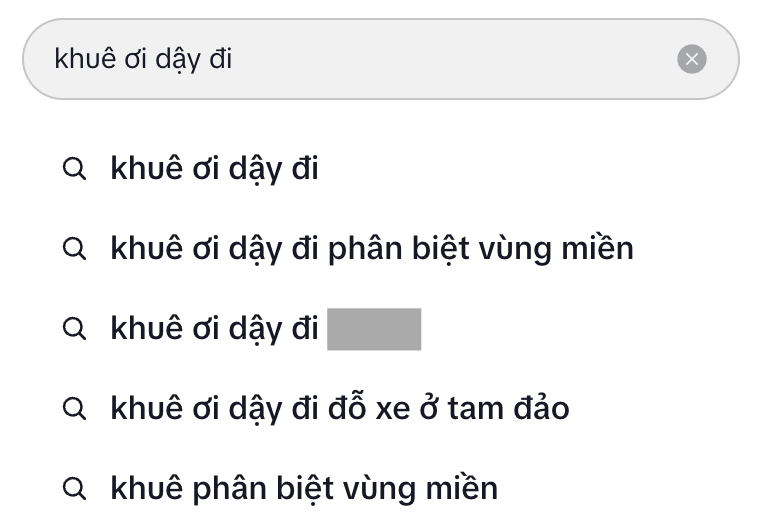 Các từ khóa liên quan cũng không tích cực