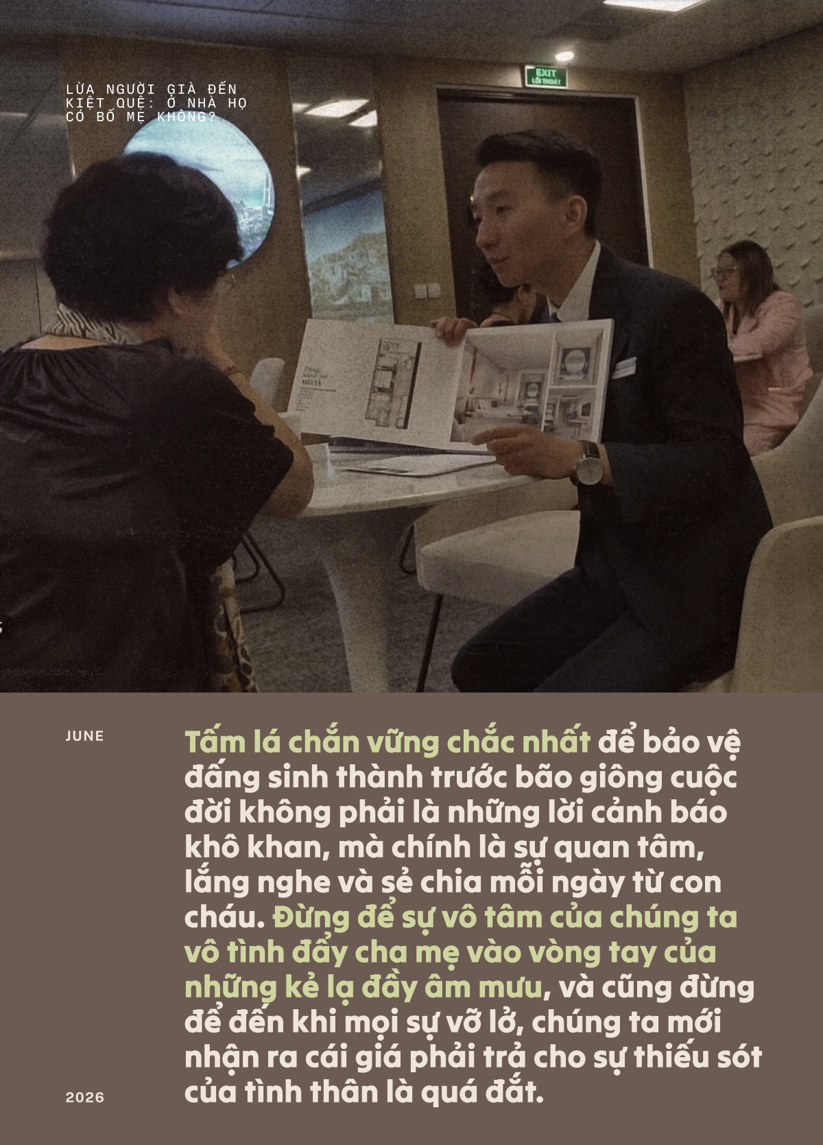 Lừa người già đến kiệt quệ: Ở nhà họ có bố mẹ không?