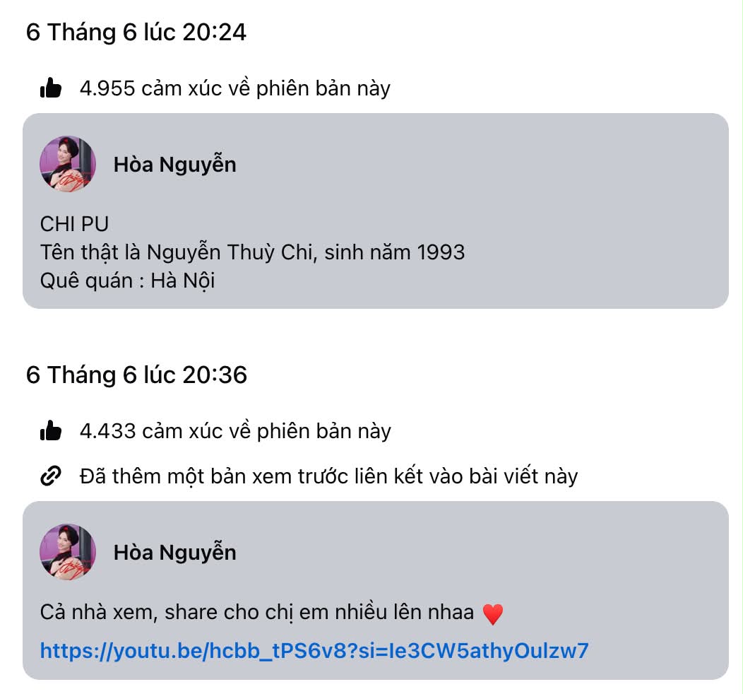 Captions đã được Hòa Minzy thay đổi nhanh chóng sau đó