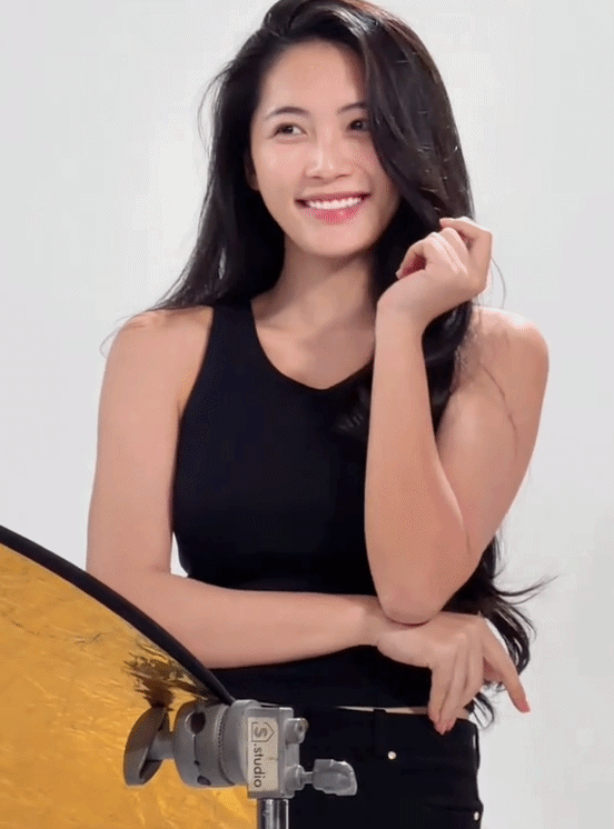 Phần thi mặt mộc chiếm trọn spotlight của Nông Thị Hằng. (Nguồn: TikTok)
