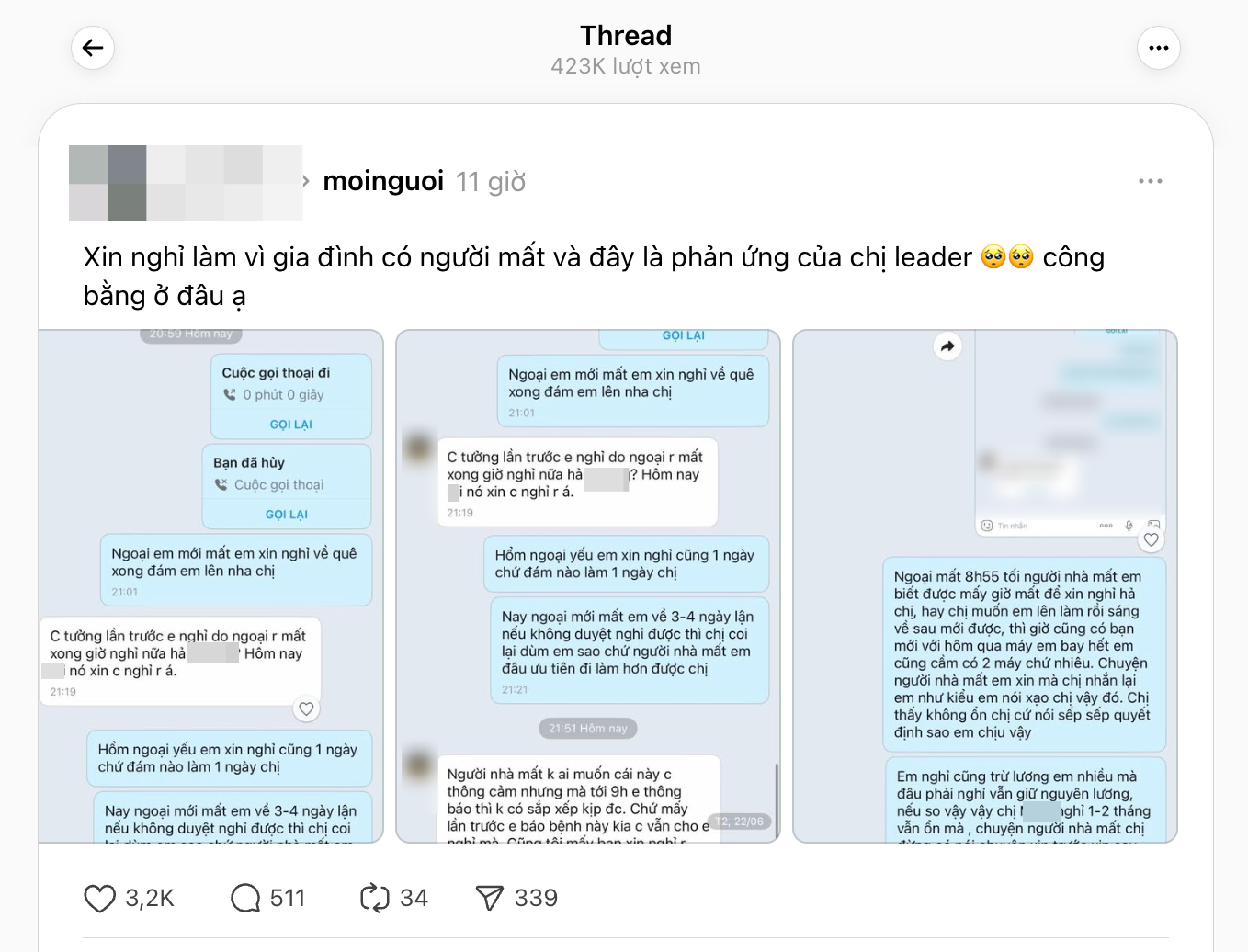 Bài đăng đang viral và nhận nhiều bình luận trên Threads