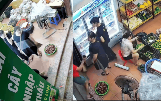 Clip: Người phụ nữ mang thai bị tát, đánh tới tấp trong cửa hàng hoa quả, diễn biến sau đó khiến nhiều người rùng mình