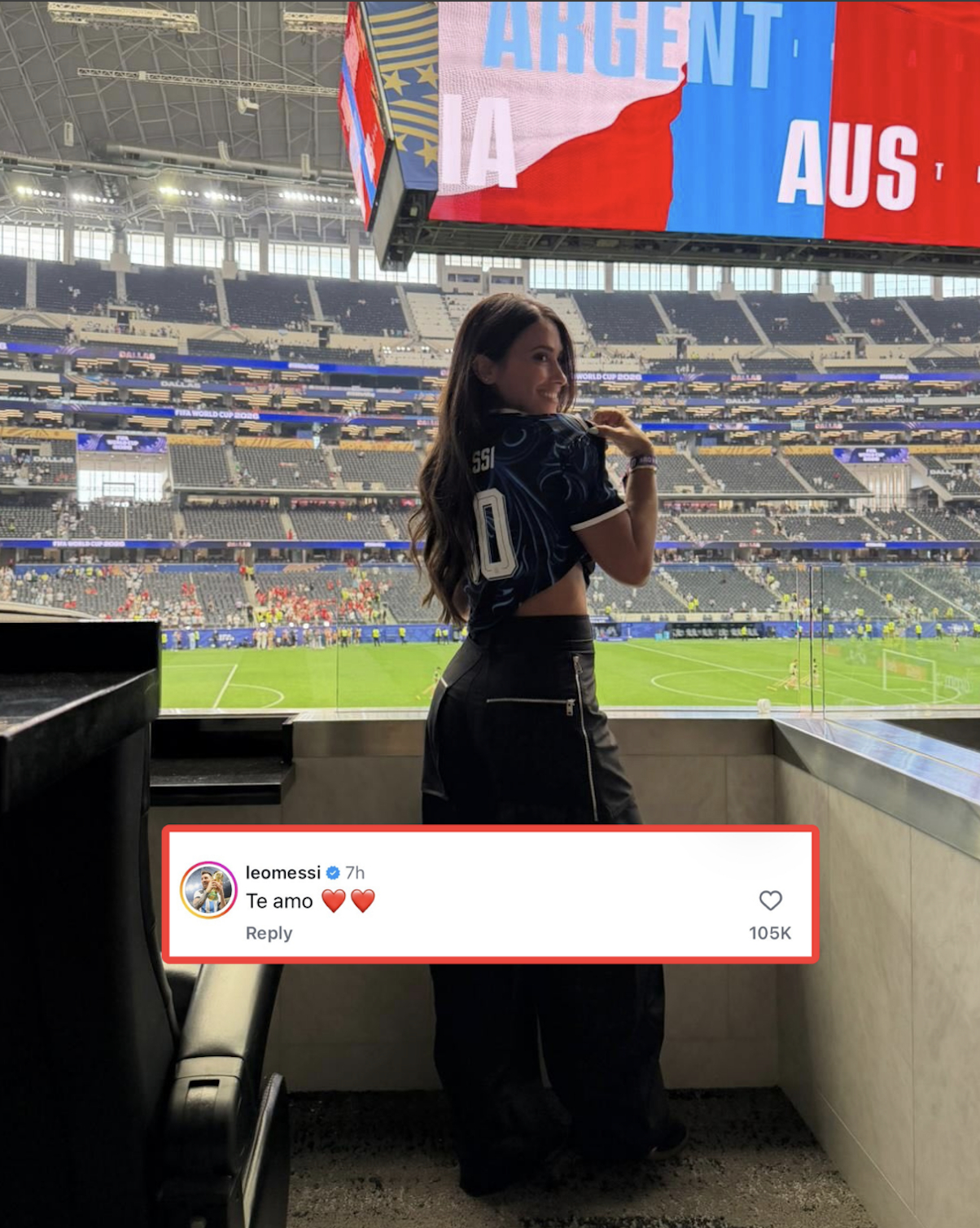 Trang cá nhân của Antonela Roccuzzo ghi nhận tương tác lớn với dòng bình luận đáng chú ý của Messi sau dấu mốc lịch sử.