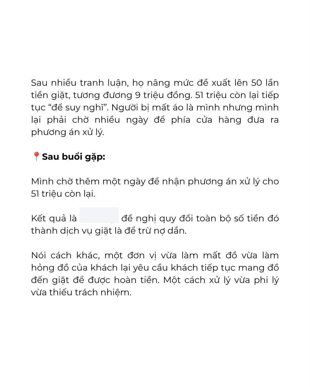 Drama khách tố tiệm giặt Hà Nội làm mất 2 áo hiệu 60 triệu, áo khoác LV 150 triệu cũng gặp sự cố thảm thương