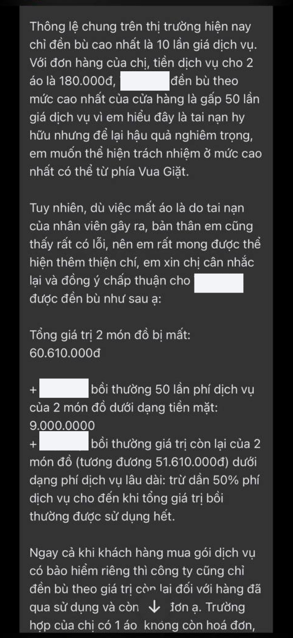 Drama khách tố tiệm giặt Hà Nội làm mất 2 áo hiệu 60 triệu, áo khoác LV 150 triệu cũng gặp sự cố thảm thương