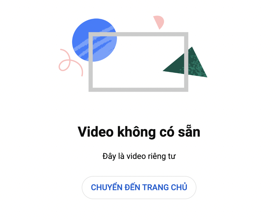 ... kết quả trả về là video riêng tư (Ảnh chụp màn hình)