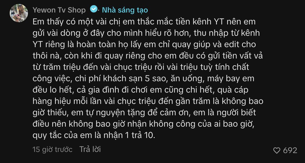 Phản hồi của Kiều Tiên về chuyện quay clip YouTube cùng nhà chồng