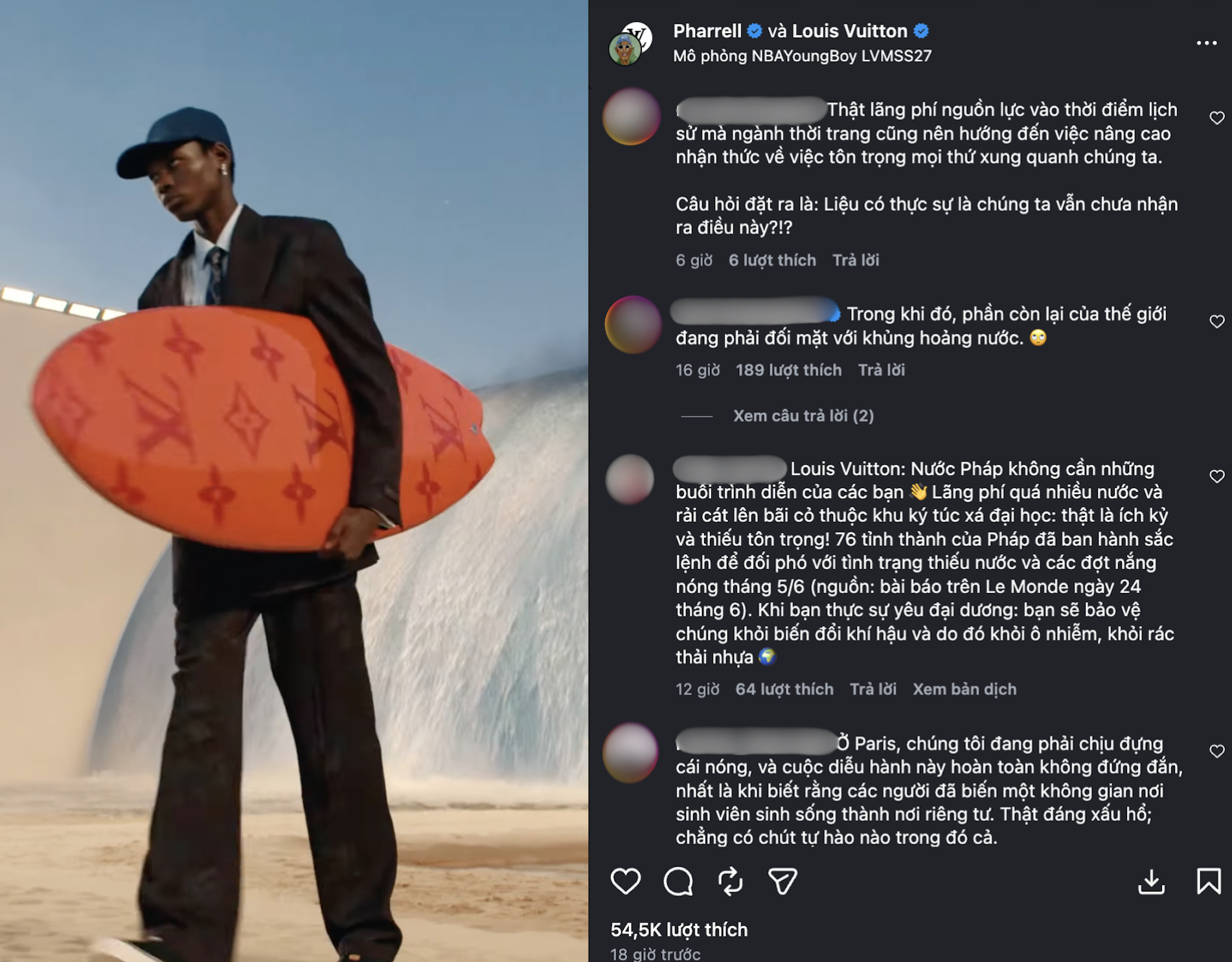 Louis Vuitton dính chỉ trích dữ dội vì xây bãi biển khổng lồ như trêu ngươi giữa lúc dân Pháp đang 