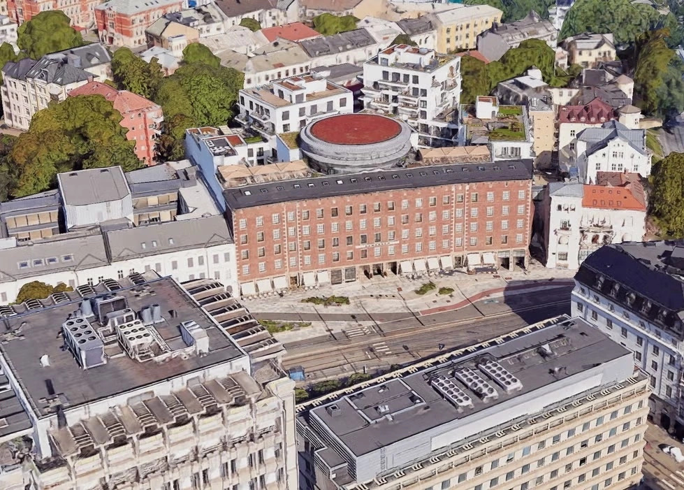 Hình ảnh tòa nhà Sommerro ở Oslo. Ảnh: Google Earth