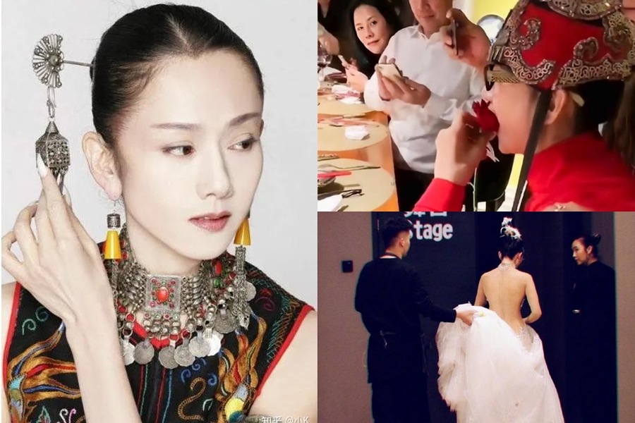 Dương Lệ Bình từng khiến khán giả chấn động với khoảnh khắc ăn hoa hồng trong bữa tiệc. Nhờ kiên trì theo chế độ ăn uống nghiêm ngặt, nữ nghệ sĩ vẫn giữ được vóc dáng thọn gọn ở tuổi U70 (Ảnh: QQ).