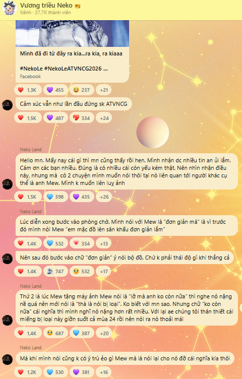 Neko Lê lên tiếng