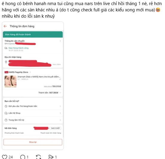 Dân mạng “bắt bài” Hannah Olala: Độn giá trên trời, livestream deal hời mà vẫn đắt hơn mua ngày thường