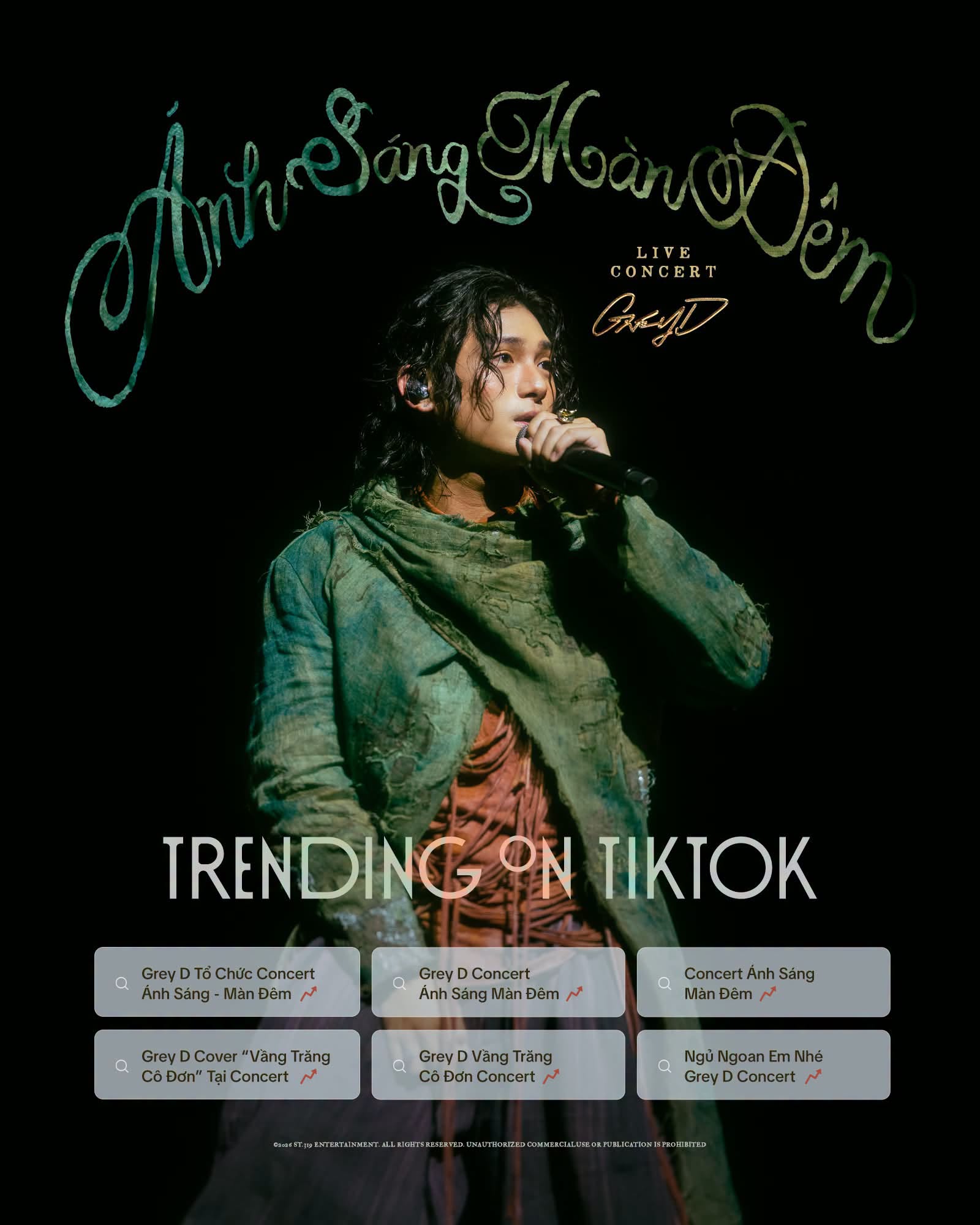 Concert GREY D liên tục trở thành xu hướng được tìm kiếm thịnh hành trên các mạng xã hội