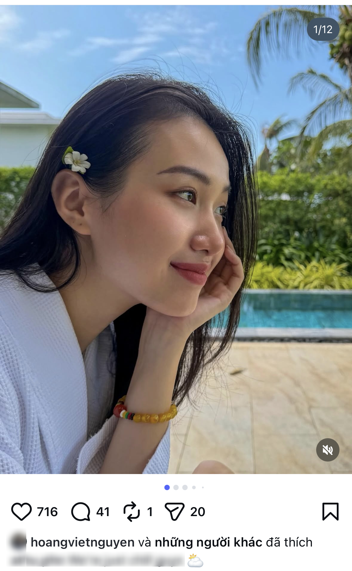 Thiếu gia tương tác với bài đăng của Anh Thư.