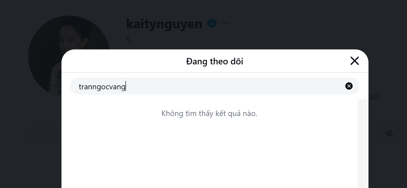 Kaity không còn theo dõi Ngọc Vàng trên Instagram
