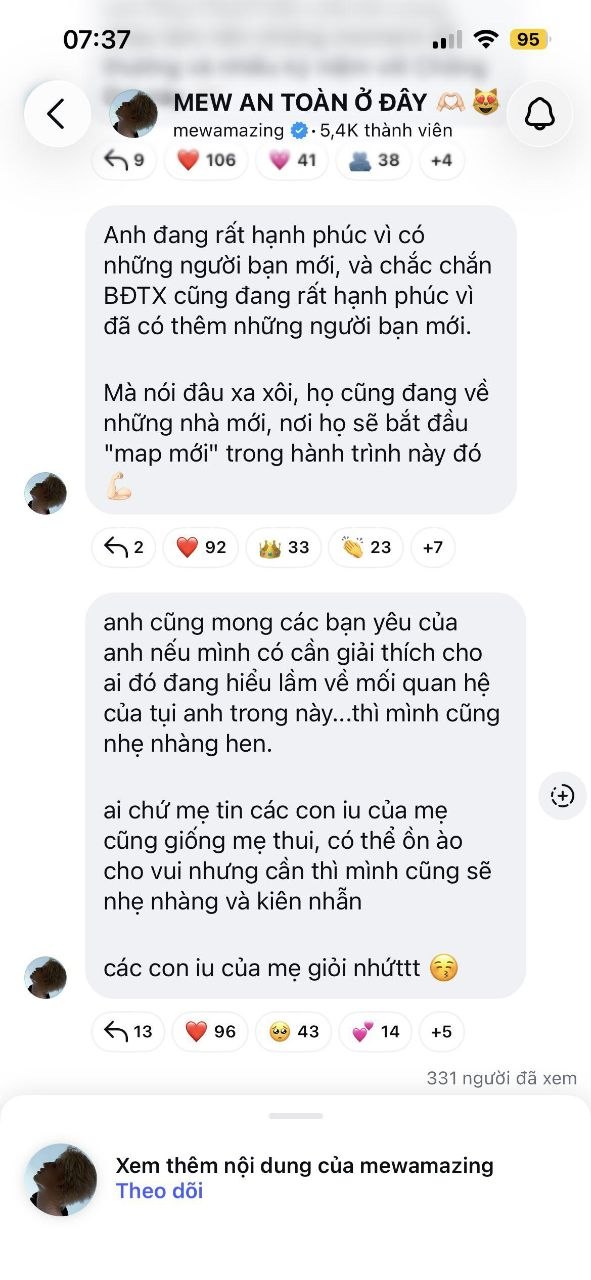 Mew Amazing cũng lên tiếng vì đoạn video được trích từ chính vlog của mìn