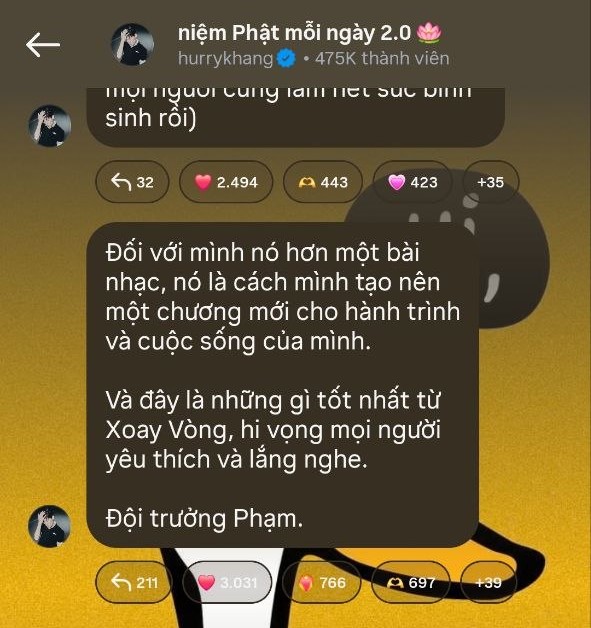 Chia sẻ của HURRYKNG về ca khúc Xoay Vòng