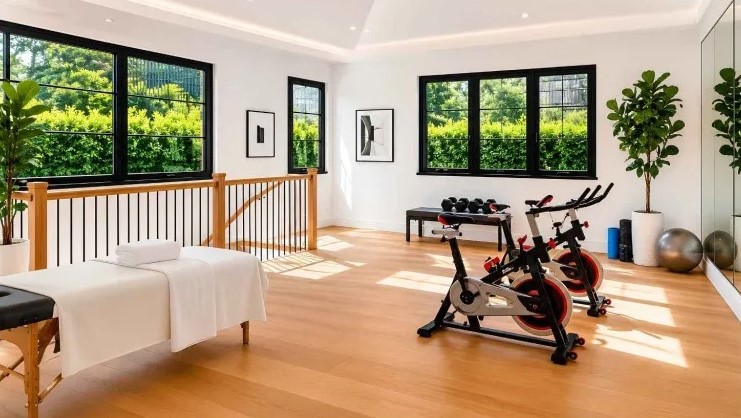 Phòng gym riêng.