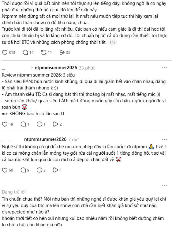 Ngập tràn tranh cãi về Những Thành Phố Mơ Màng: Đi xem như “đi cấy”, âm thanh ánh sáng chất lượng thấp
