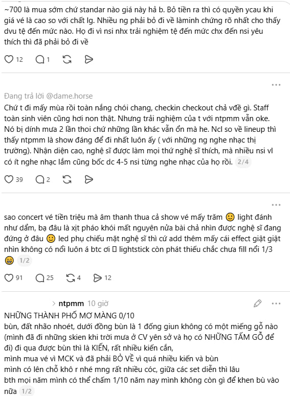 Rất nhiều khán giả phàn nàn về chất lượng của chương trình