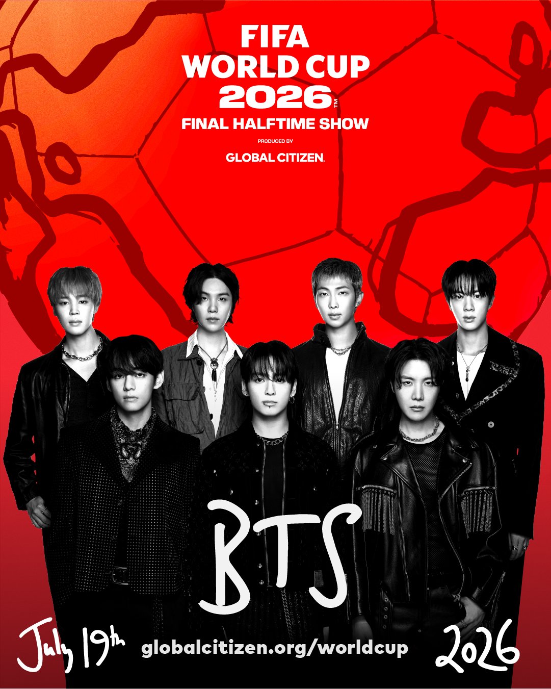 Global Citizen - đơn vị sản xuất halftime show - thông báo BTS sẽ biểu diễn Permission to Dance tại chung kết World Cup
