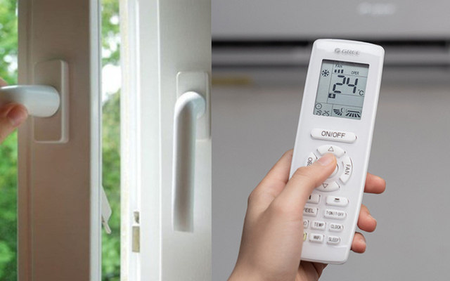 Có nên mở hé cửa khi bật điều hòa?
