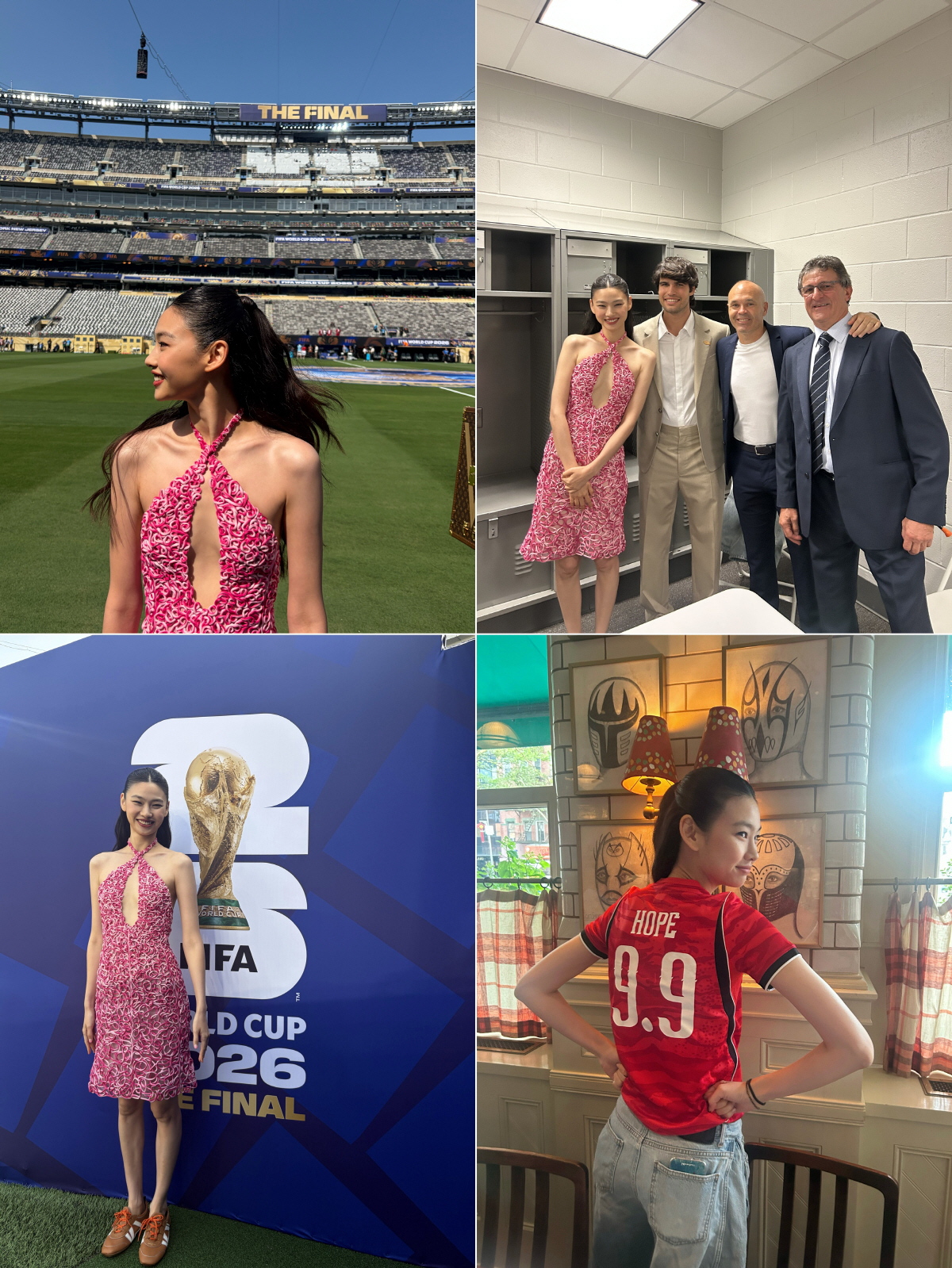 Vì sao mỹ nhân Trò Chơi Con Mực là người rước cúp vàng World Cup, còn Timothée Chalamet đem quả bóng định đoạt ra sân?