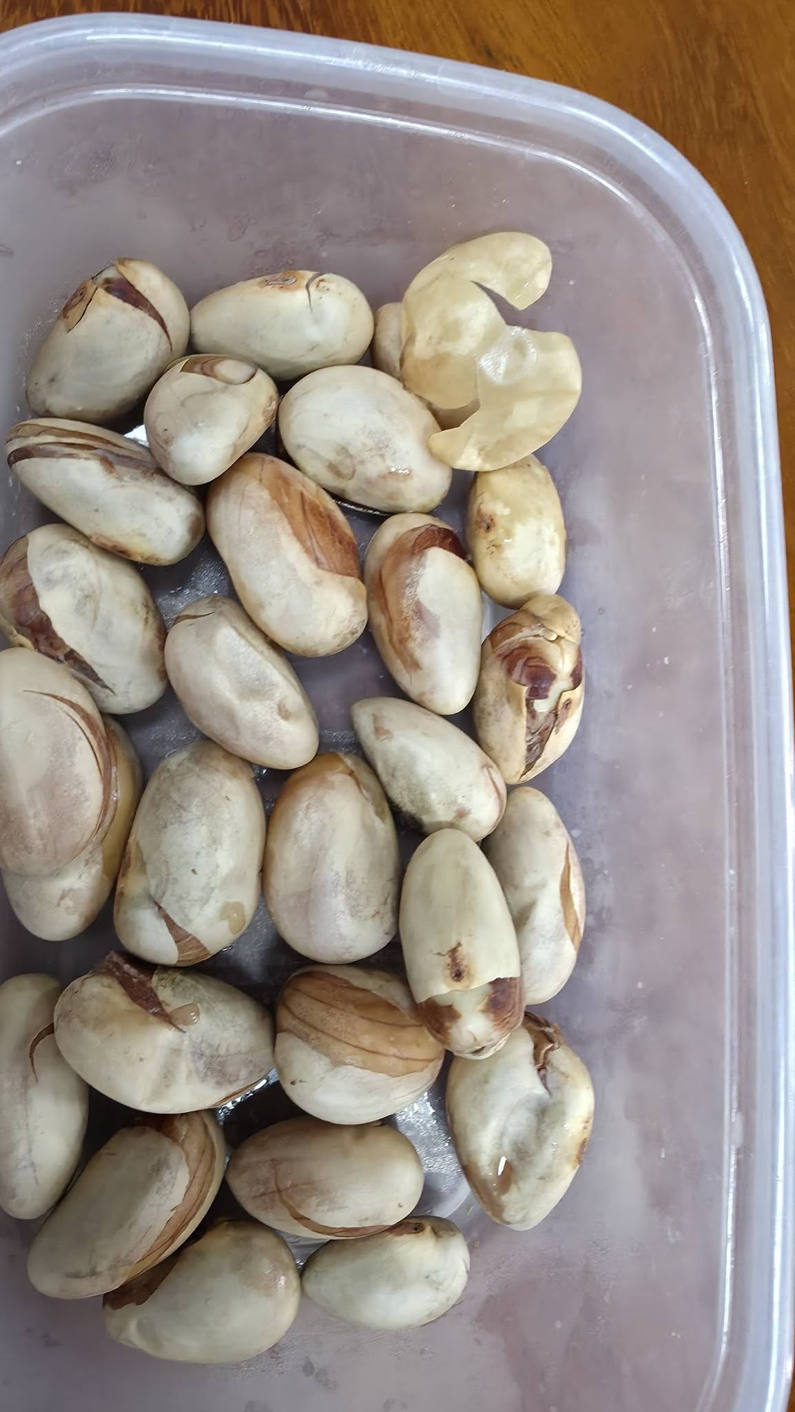 Hình ảnh hạt mít luộc được nam nghệ sĩ chia sẻ lên MXH.