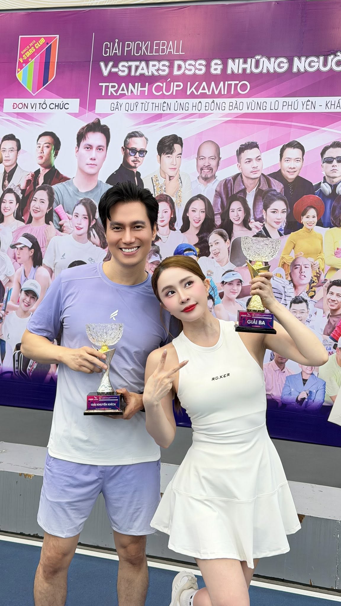Việt Anh và Quỳnh Nga đã vướng tin đồn tình cảm từ năm 2019. Ảnh: FBNV