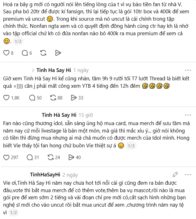 Nhiều ý kiến trái chiều về các ấn phẩm đi kèm chương trình tiếp tục xuất hiện