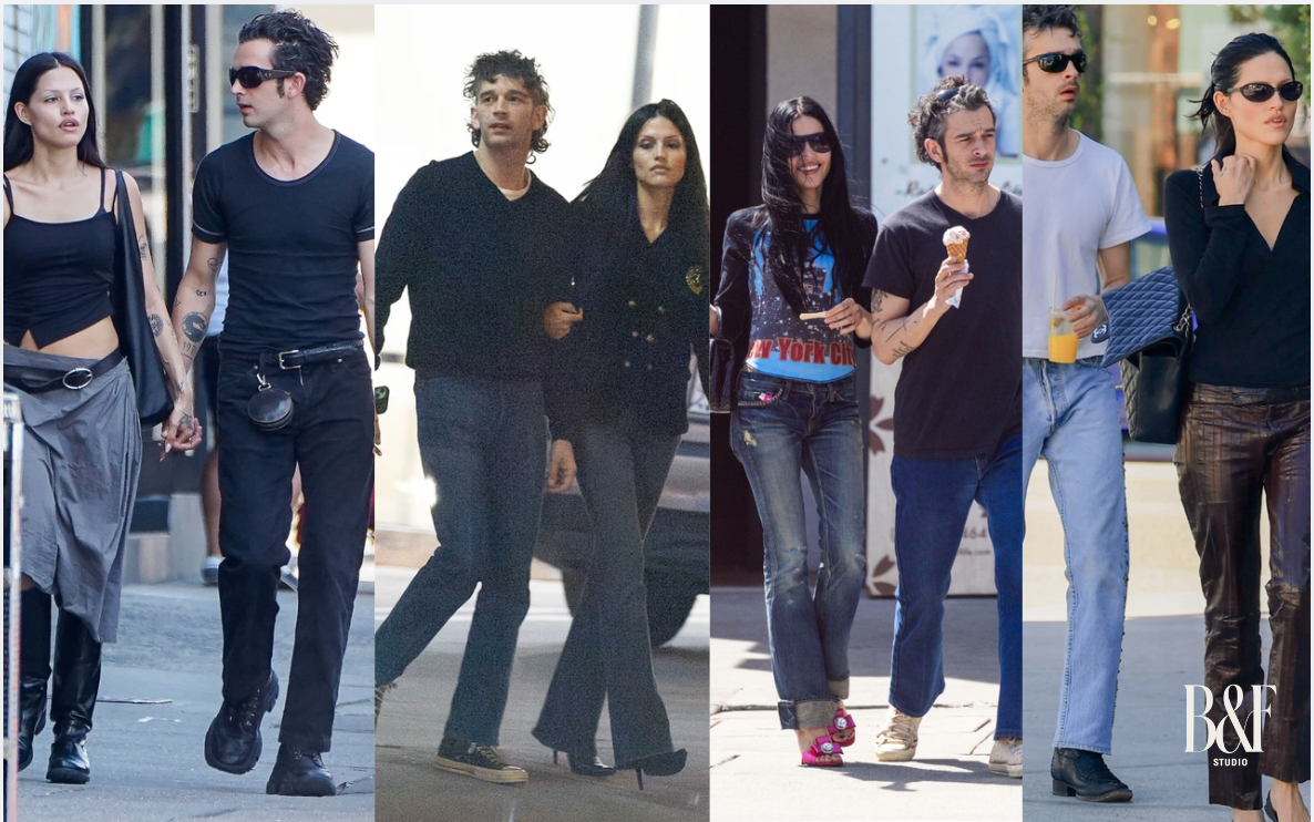 Gabbriette và chồng Matty Healy cũng có nhiều khoảnh khắc street style đáng nhớ.