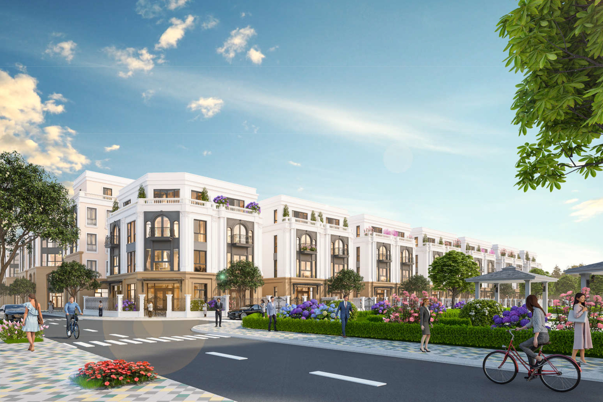 Phối cảnh biệt thự song lập mà vợ chồng Quang Hải vừa mua (Ảnh: Vinhomes Market)