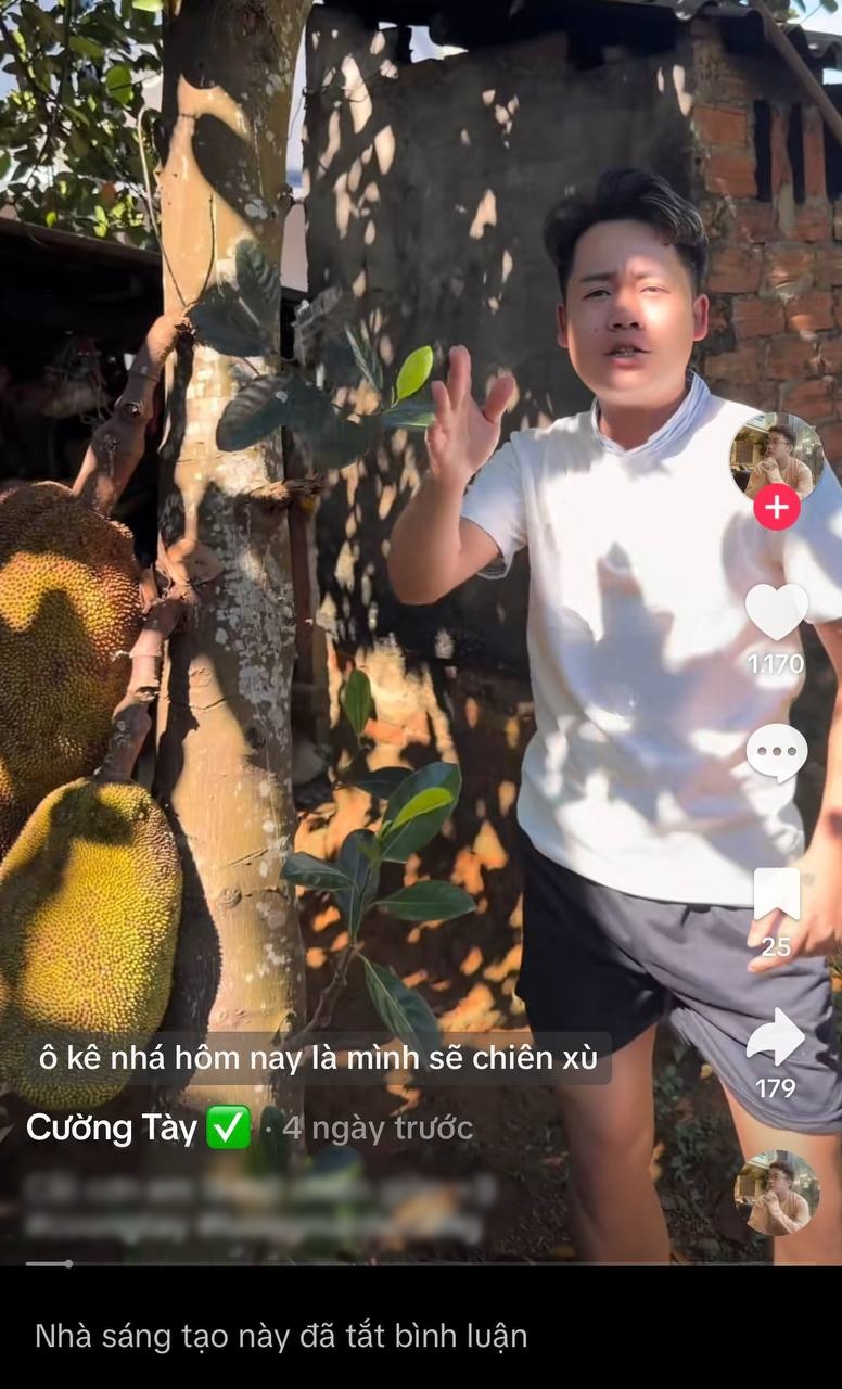 TikToker này hiện đang tắt bình luận (Ảnh chụp màn hình)