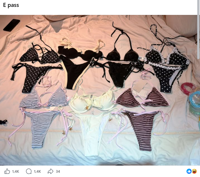 Bán lại bikini đã mặc, cô gái châm ngòi cuộc