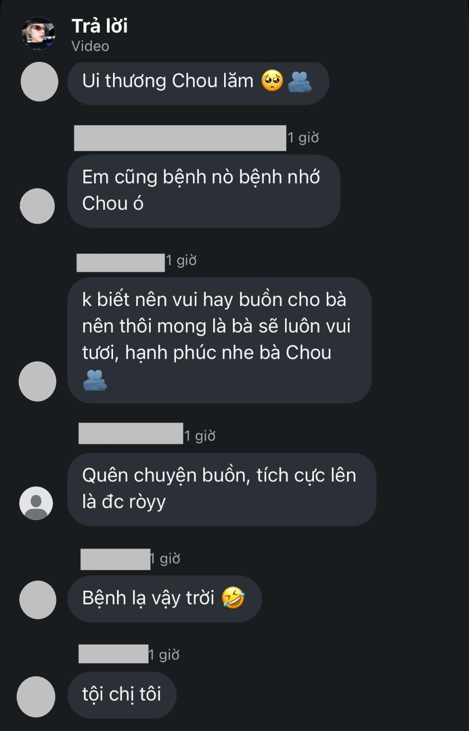Lời động viên mà fan dành cho Châu Bùi (Ảnh chụp màn hình)