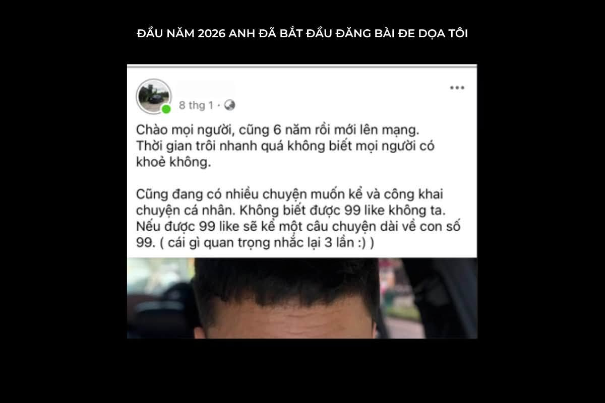 Hình ảnh status của chồng được Thư Đan Nguyễn đính kèm bài đăng