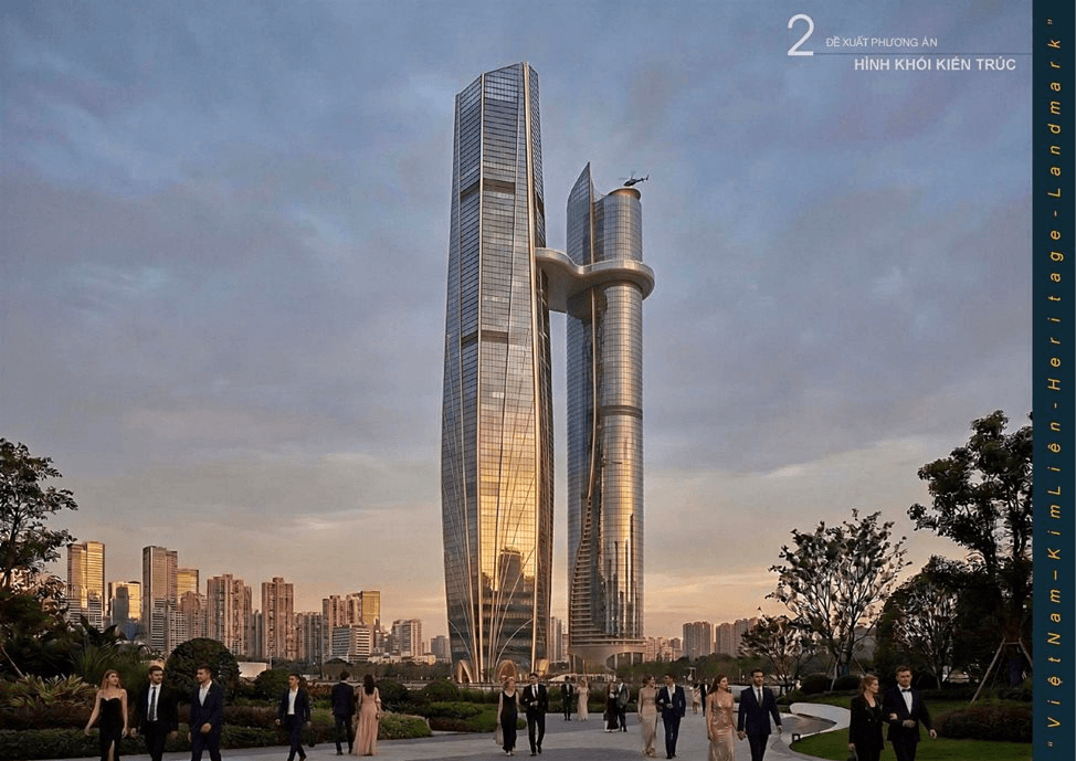Một công ty của Vingroup tham gia đề xuất xây Hanoi Twin Towers 99 cao 568 mét với 99 tầng, kỳ vọng trở thành tháp đôi cao nhất thế giới