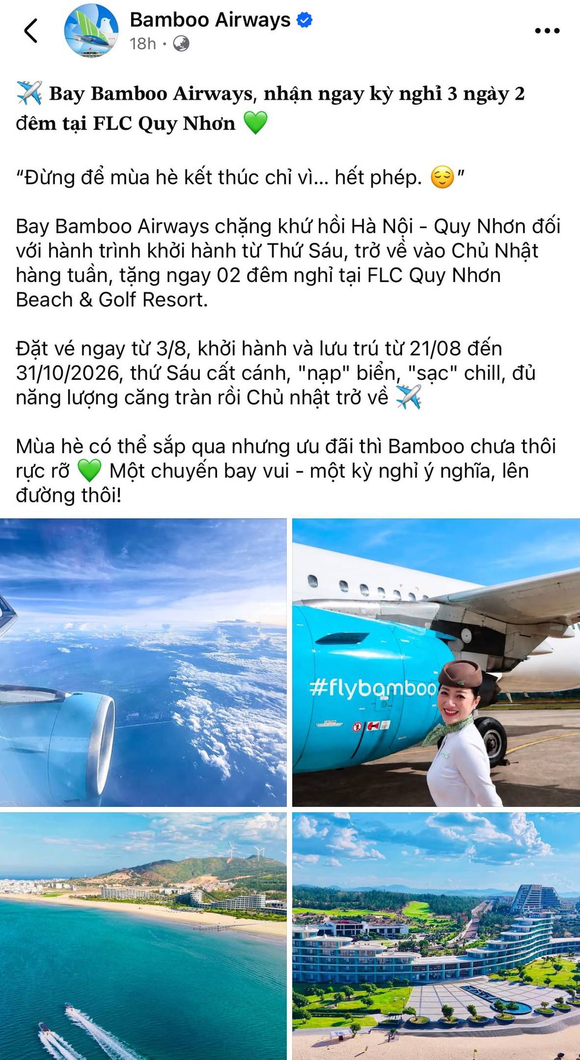Thông báo mới nhất từ Bamboo Airways