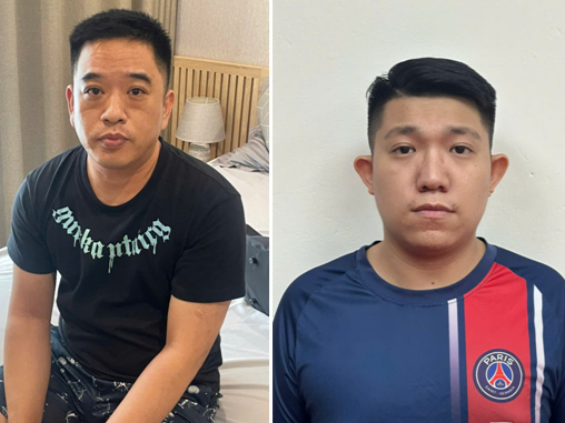 Các đối tượng Huang Limin Quốc tịch Trung Quốc (Lão Hoàng) và Lê Trung Hiếu. Ảnh: Công an thành phố Hải Phòng