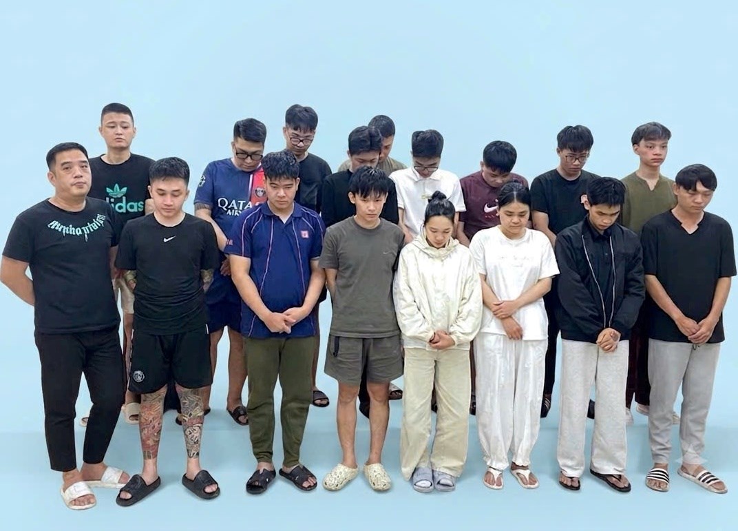 Cơ quan Cảnh sát điều tra Công an thành phố Hải Phòng bắt tạm giam 28 đối tượng. Ảnh: Công an thành phố Hải Phòng