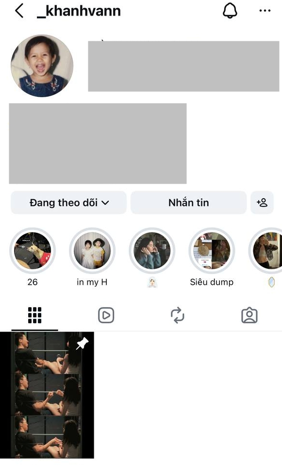 Bài đăng duy nhất trên tài khoản Instagram của Khánh Vân hiện tại là về Bốp
