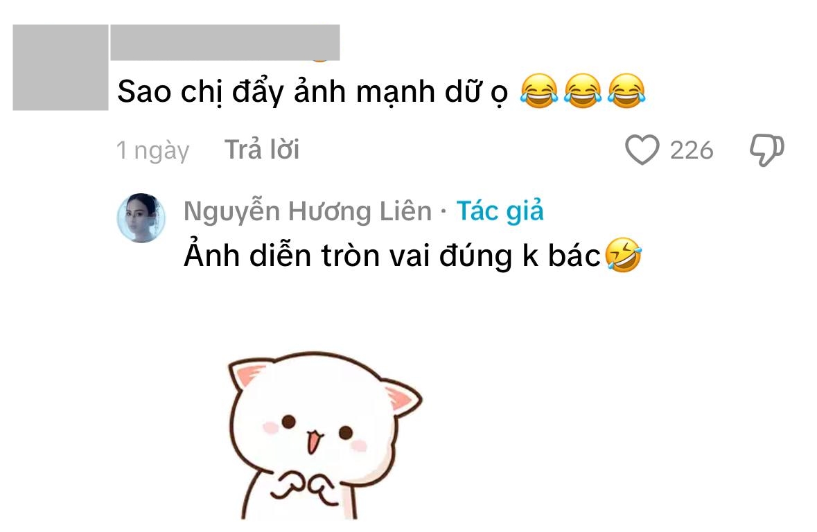 Hương Liên phản hồi bình luận của cư dân mạng.