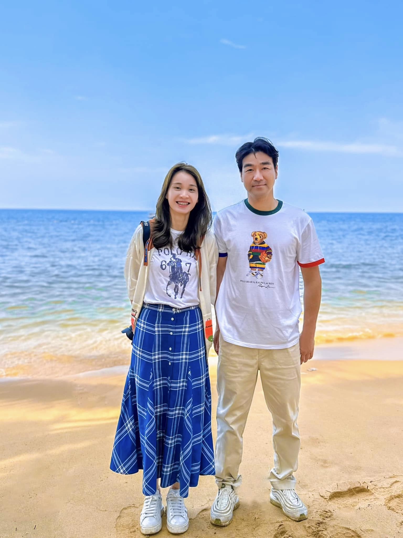 Kiều Tiên và chồng cũ người Hàn Quốc. Ảnh: FBNV.
