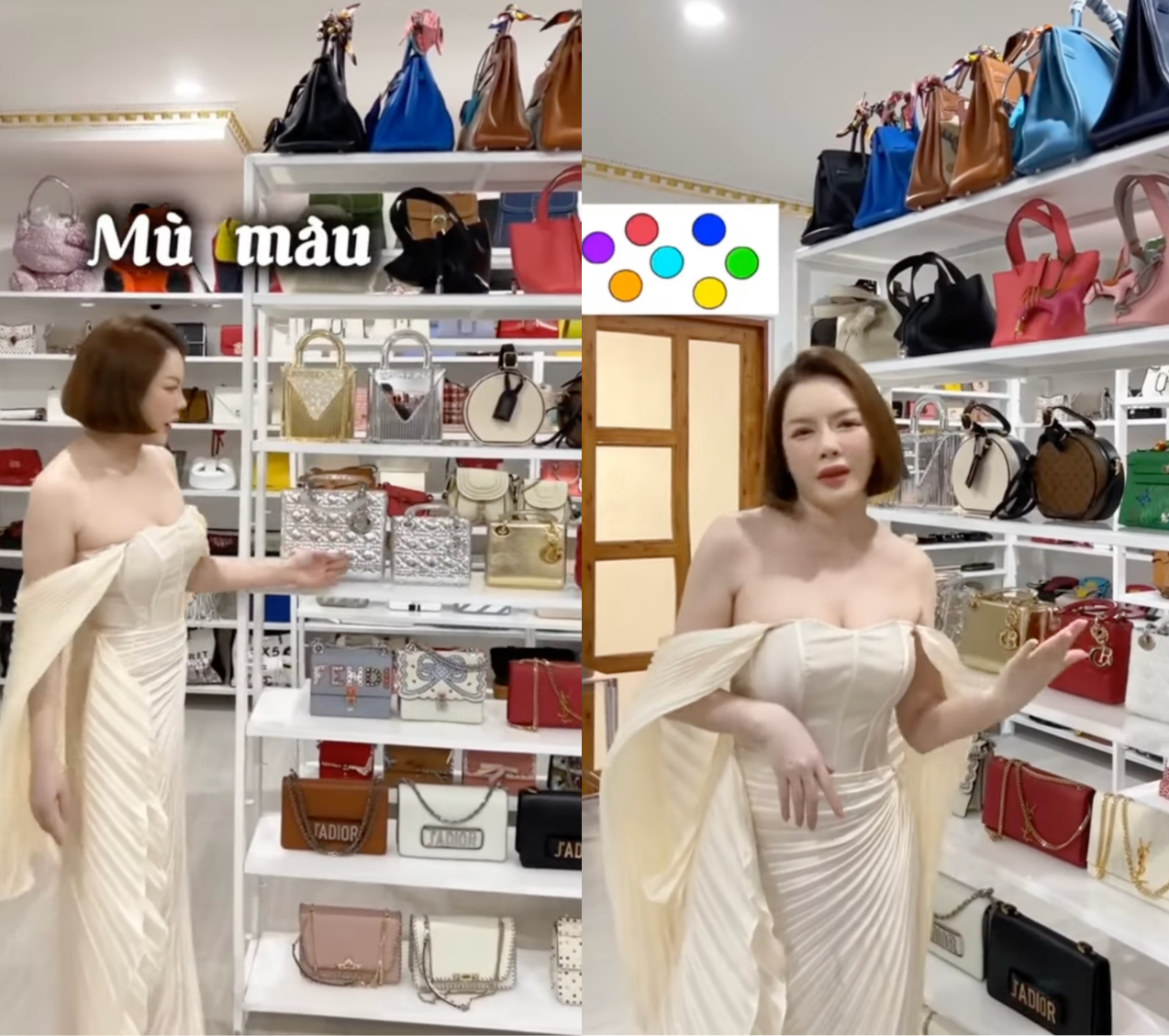 Lý Nhã Kỳ từng nhiều lần nhắc đến chứng mù màu khi nói đến gia tài thời trang, phụ kiện đồ sộ.