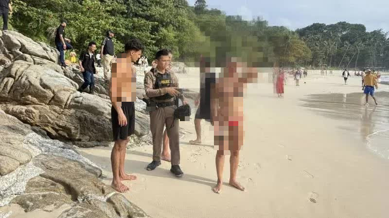2 du khách người Đức đi bơi ở biển Phukhet nhưng 1 người bị sóng cuốn mất tích